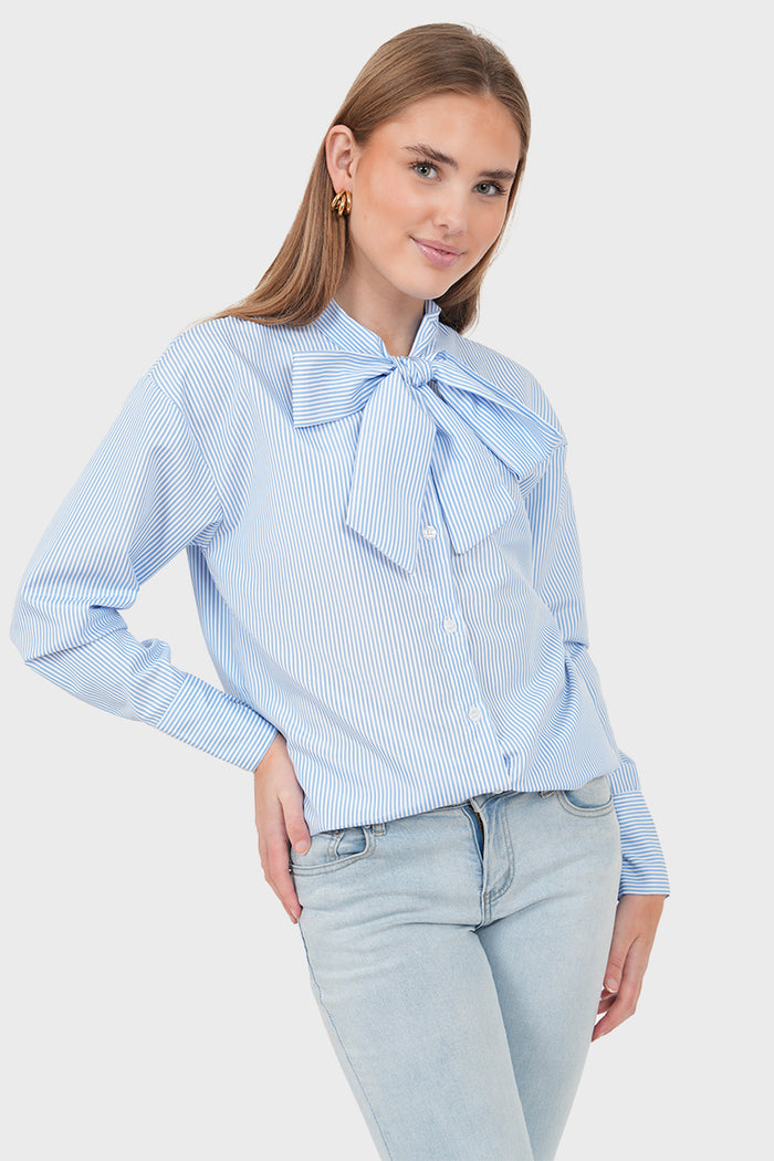"Claire" blouse striped blue