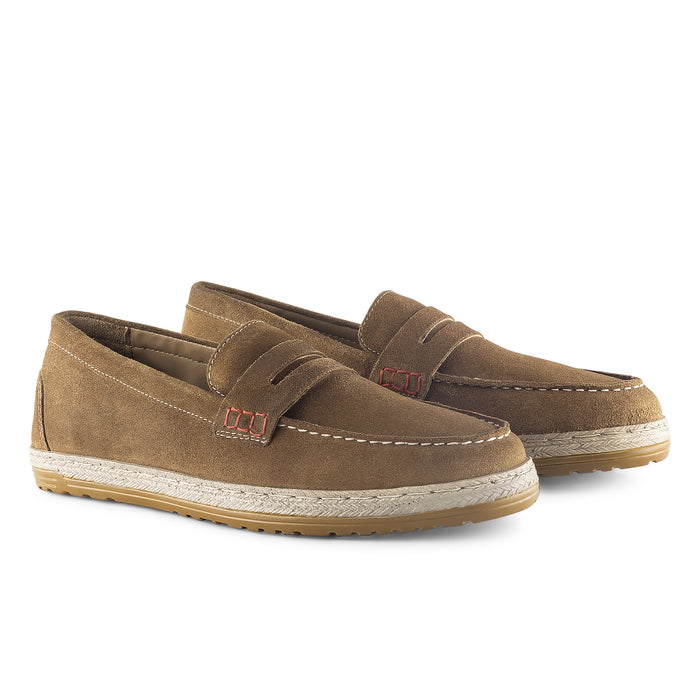 Clapham Suede Penny Loafers - Brown
