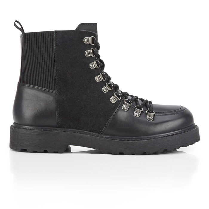 Claridge Leather Lace up Boots - Black