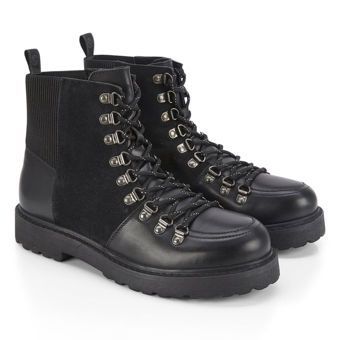 Claridge Leather Lace up Boots - Black