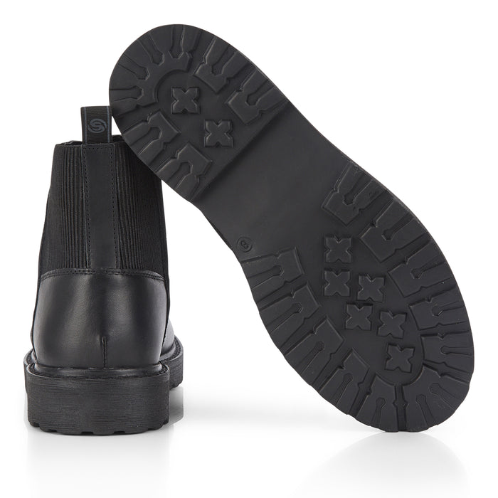 Claridge Leather Lace up Boots - Black