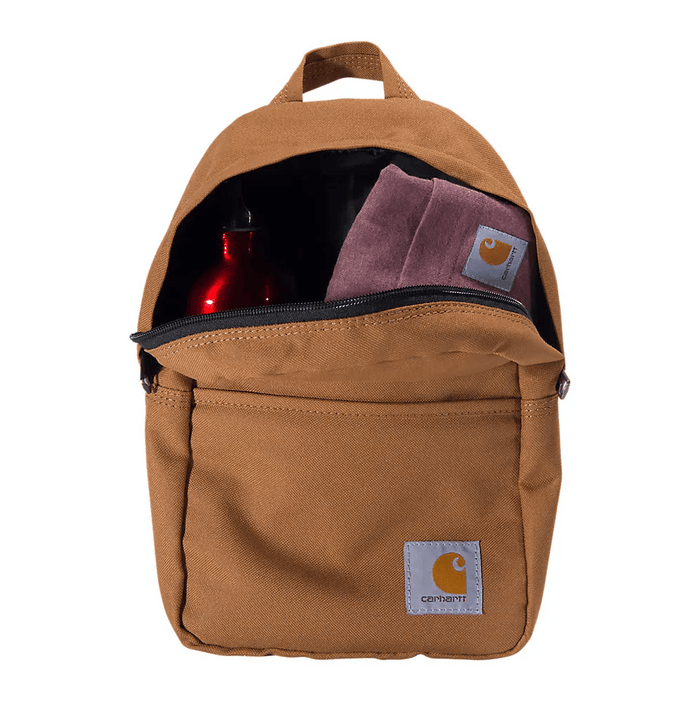Carhartt brown Classic mini backpack, further product view of the interior
