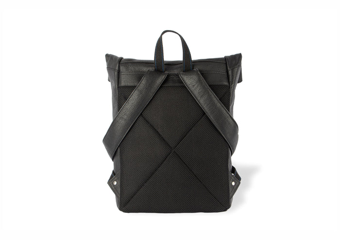 Claude Leather Backpacks - Black