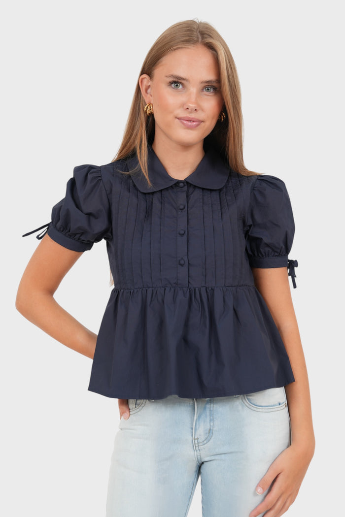 "Cleo" blouse navy