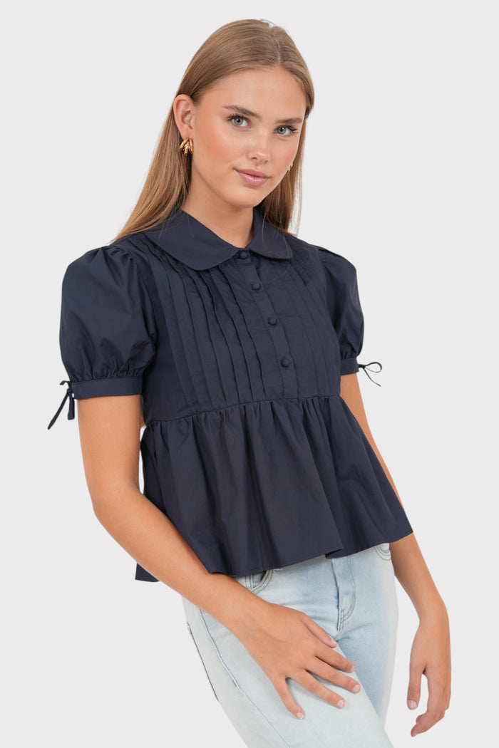 "Cleo" blouse navy