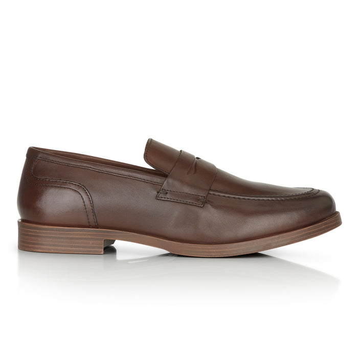 Clint Leather Penny Loafer - Brown