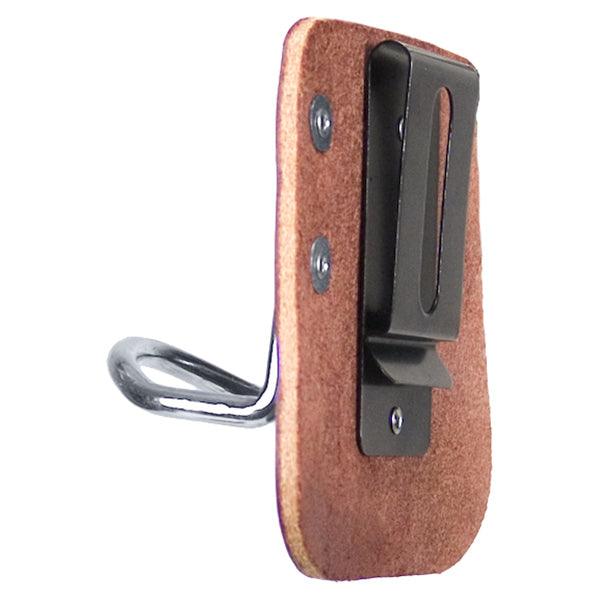 Occidental Leather clip on hammer holder, side view