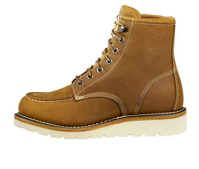 Carhartt women's steel toe wedge work boot, detail view of the outsole