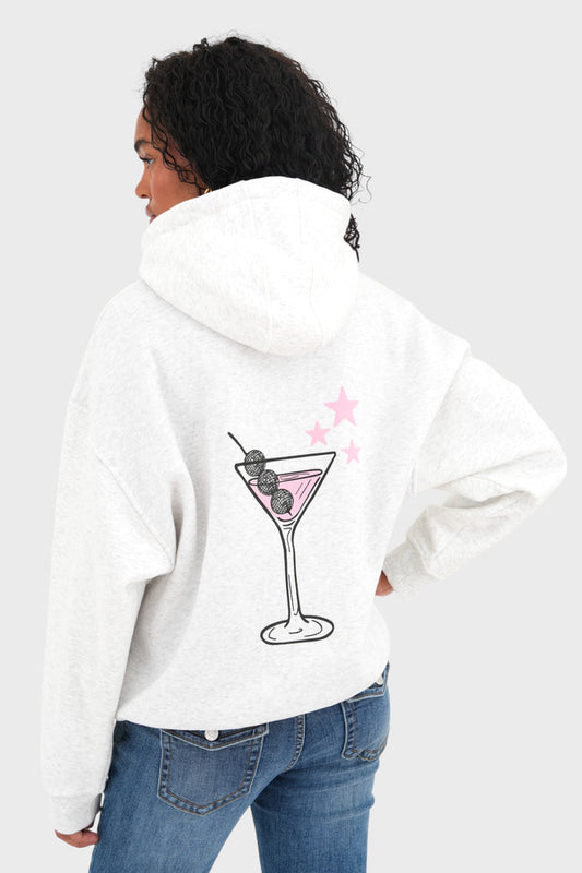 "Cocktail" hoodie grey