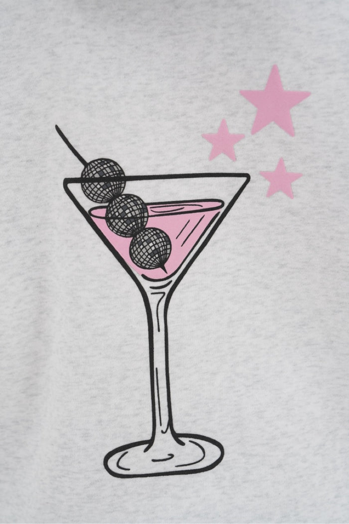 "Cocktail" hoodie grey