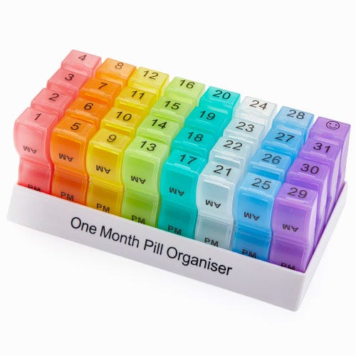 Colourmax One Month Pill Organiser