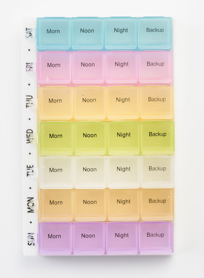 ColourMax Weekly Multi Pill Organiser