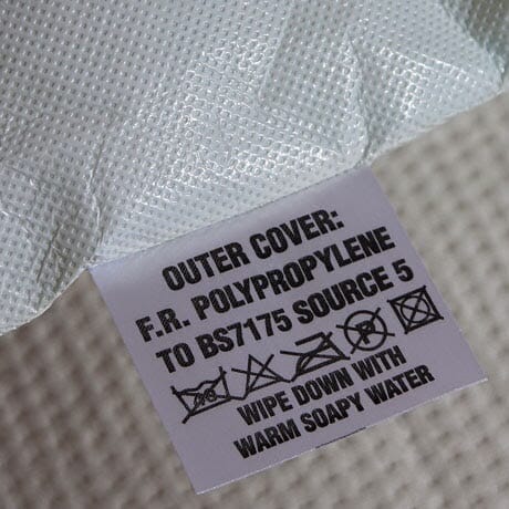 Close-up of the cover or texture of Comfortnights Waterproof Wipeclean Pillow cushion, highlighting its softness and durability.