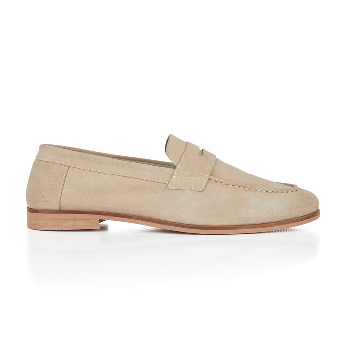 Cornwall Suede Penny Loafer - Sand