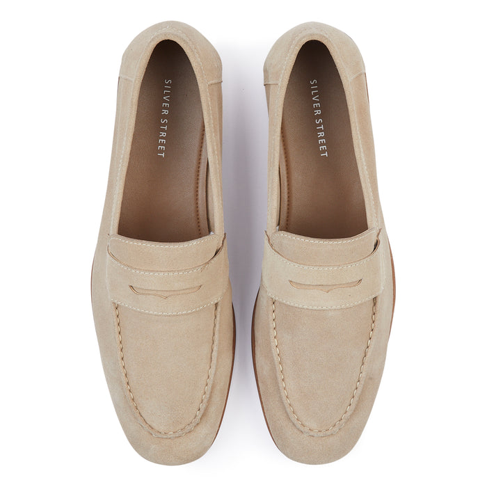 Cornwall Suede Penny Loafer - Sand