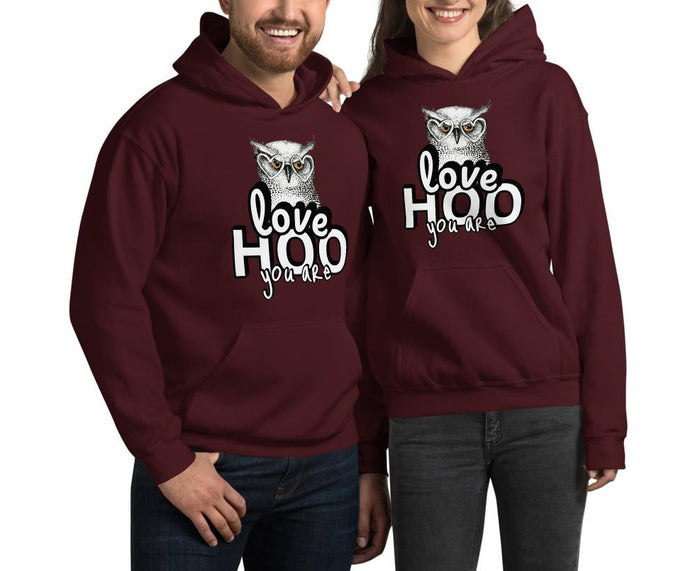 Couple Hooded Sweatshirts, Love HOO You Are - Bloom Seventy Seven