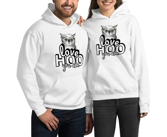 Couple Hooded Sweatshirts, Love HOO You Are - Bloom Seventy Seven