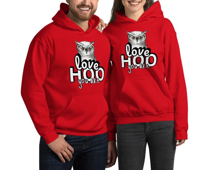 Couple Hooded Sweatshirts, Love HOO You Are - Bloom Seventy Seven