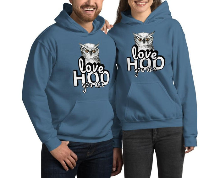Couple Hooded Sweatshirts, Love HOO You Are - Bloom Seventy Seven