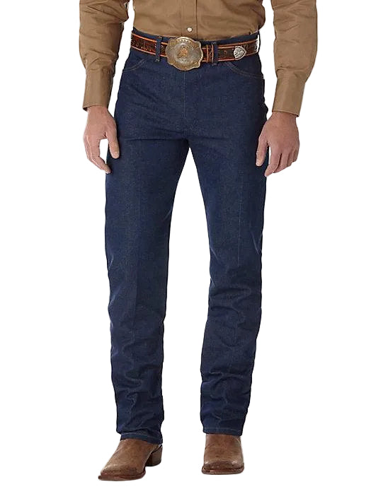 Wrangler Cowboy Cut original fit jean in rigid indigo denim, classic western work jean