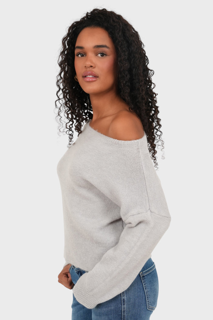 "Cozy" sweater grey