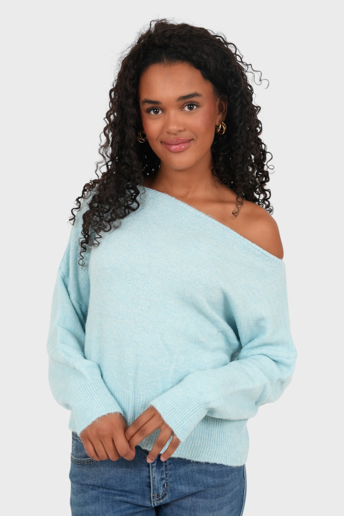 "Cozy" sweater sky blue