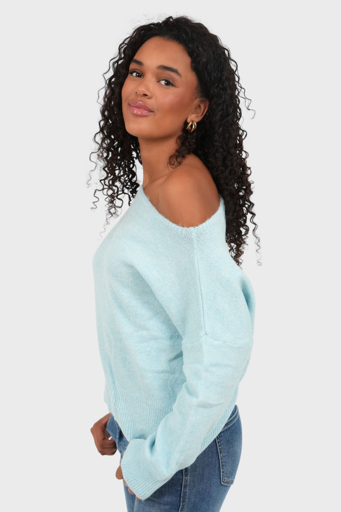 "Cozy" sweater sky blue