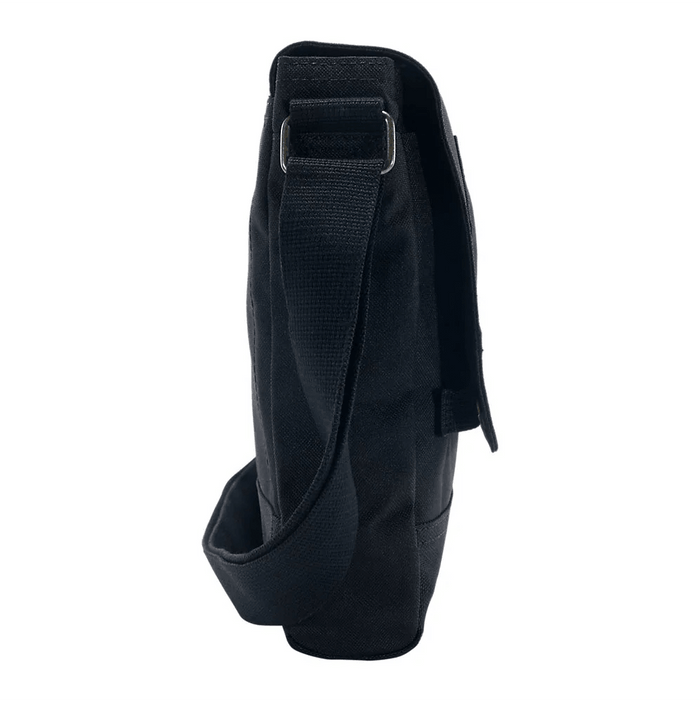 Carhartt crossbody snap bag in black, additional view of the interior pocket
