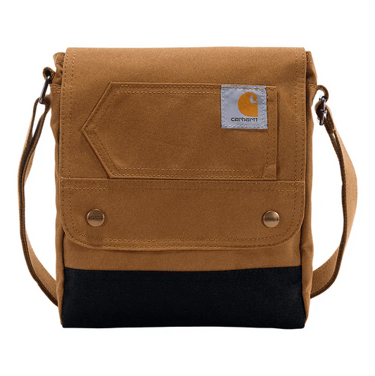 Carhartt crossbody snap bag in Carhartt brown with adjustable shoulder strap