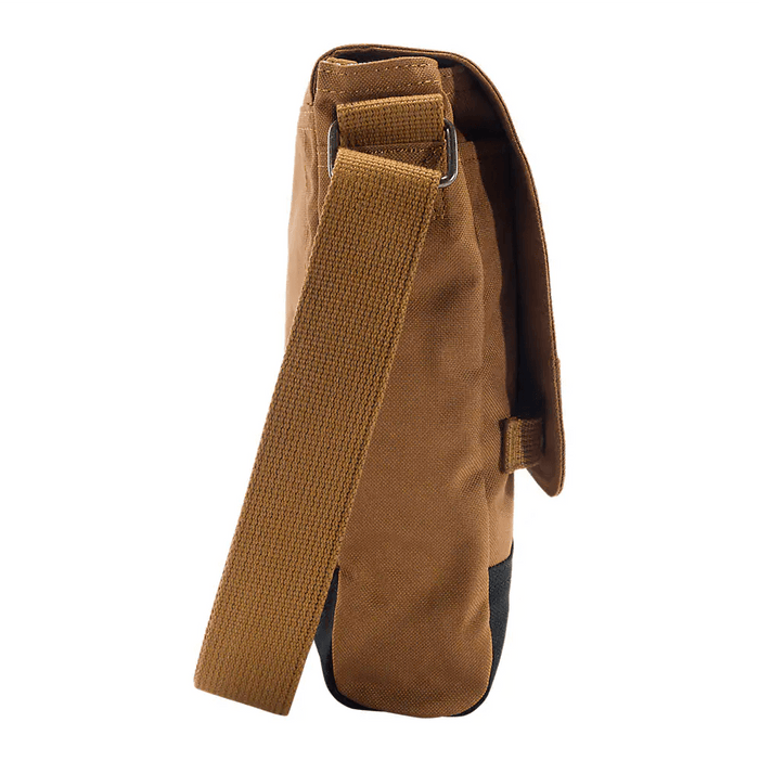 Carhartt crossbody snap bag in brown, additional view of the interior pocket