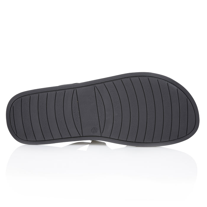 Crouchend Leather Sliders - Black