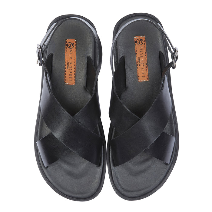 Croydon Leather Sandals - Black