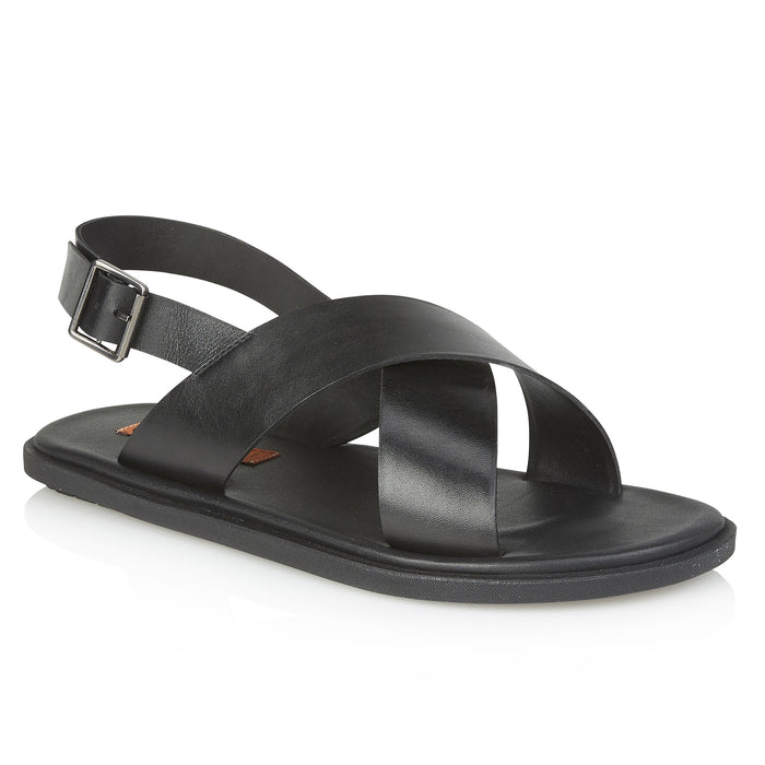Croydon Leather Sandals - Black