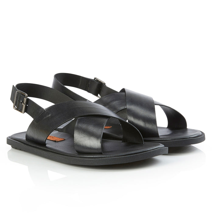 Croydon Leather Sandals - Black