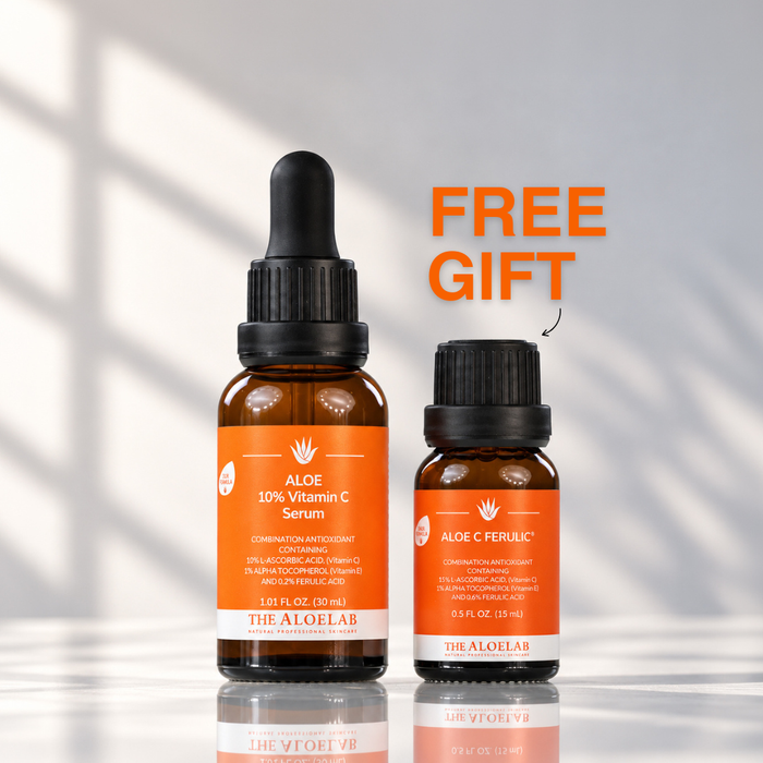 CRYSTAL SKIN, ALOE 10% VITAMIN C SERUM with FREE 15ml Aloe C Ferulic - The ALOELAB