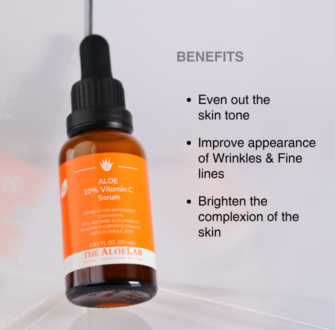 CRYSTAL SKIN, ALOE 10% VITAMIN C SERUM - The ALOELAB