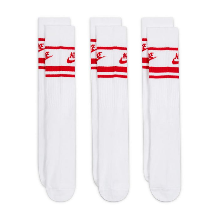 Cushioned Socks (3 Pk) - (Red/White)