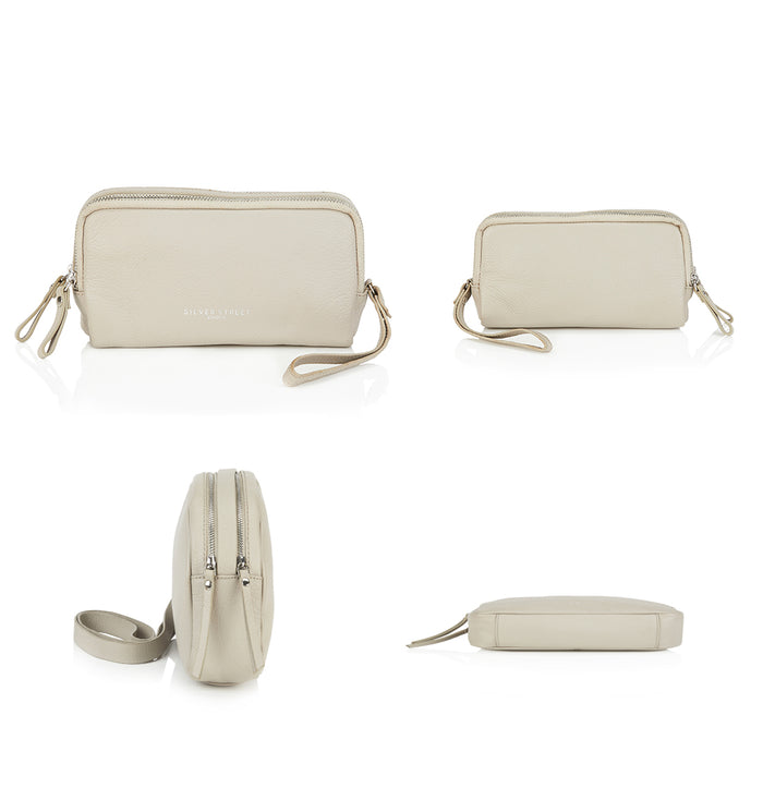 Daisy Leather Purses - Cream