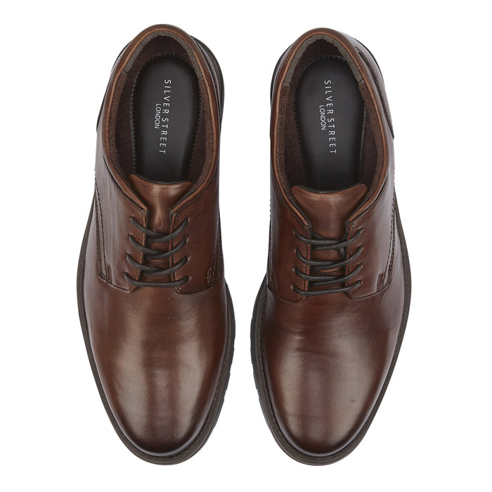 Dalston Leather Derby Shoes - Brown
