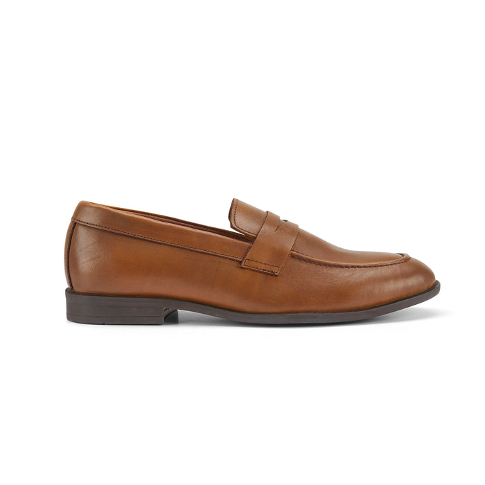 Dane Leather Penny Loafers - Tan