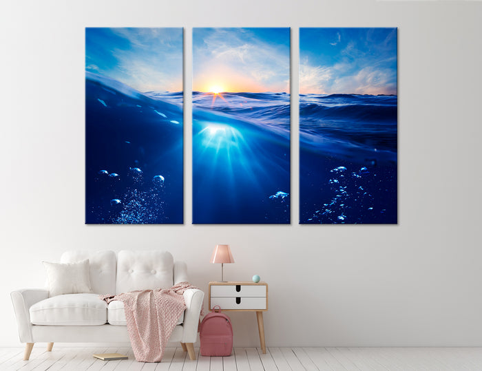 Dawn in The Ocean Canvas Print #7178