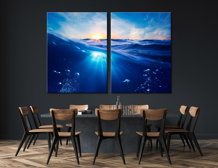 Dawn in The Ocean Canvas Print #7178