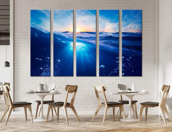 Dawn in The Ocean Canvas Print #7178
