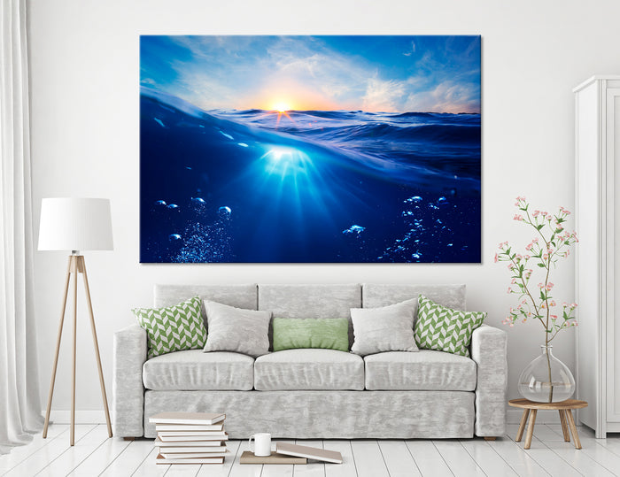 Dawn in The Ocean Canvas Print #7178