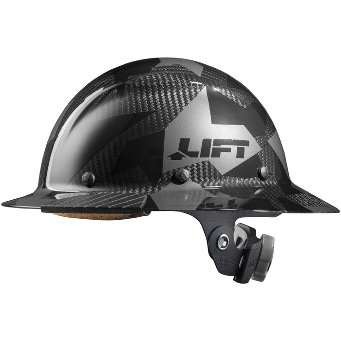 Lift Safety DAX FIFTY50 carbon fiber full brim hard hat in camo, ANSI Type 1 Class C