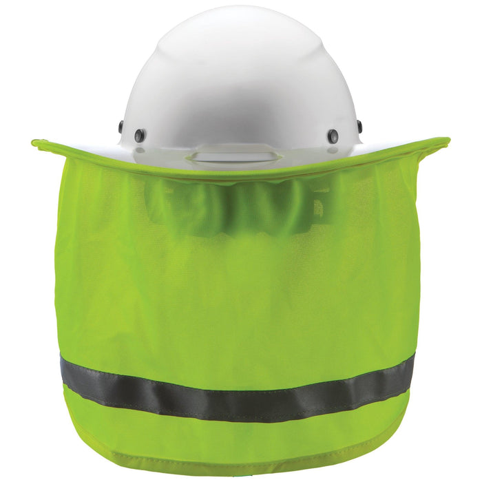 Back view of the Lift Safety DAX full brim hard hat sunshade attachment