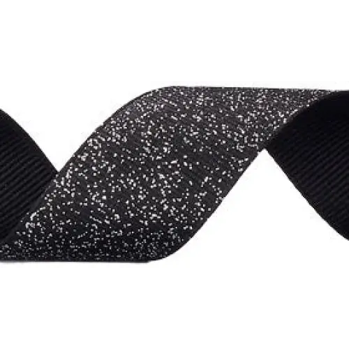 5/8" x 20 yd / Black/Silver