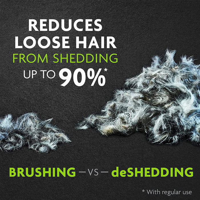 Deshed Tool reduces loose hair from shedding up to 90% compared to brushing.