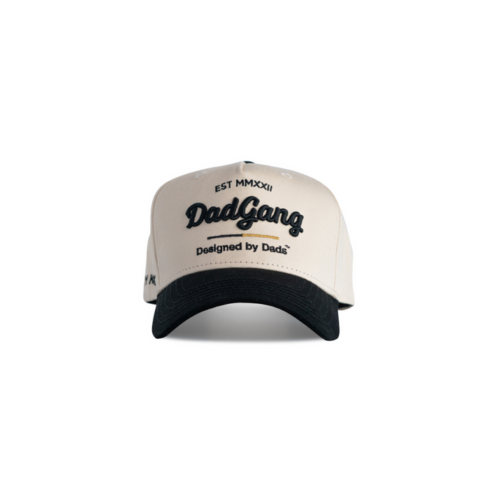 Dad Gang Horsepower hat in black and gold
