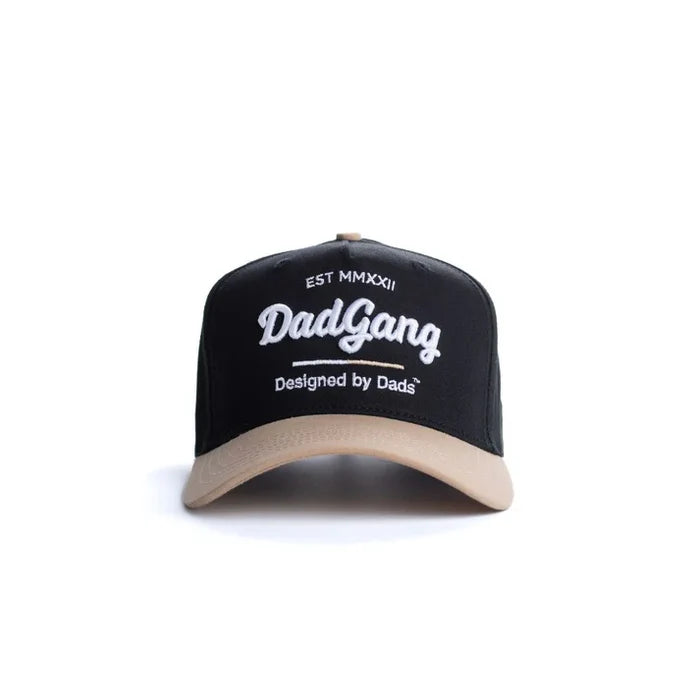 Dad Gang Horsepower hat in black and tan